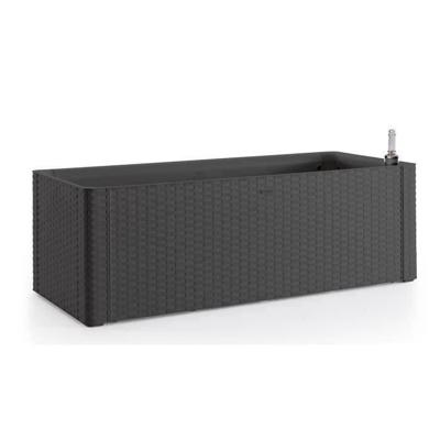 Rechthoekige bloembak Natural Delux - 100x43xH33cm - 90 + 6.5L in de reserve - antraciet