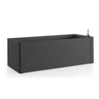 Rechthoekige bloembak Natural Delux - 100x43xH33cm - 90 + 6.5L in de reserve - antraciet