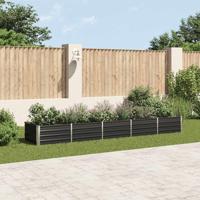 VidaXL Plantenbak verhoogd 400x80x45 cm gegalvaniseerd staal antraciet