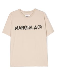 MM6 Maison Margiela Kids t-shirt en coton à logo imprimé - Tons neutres