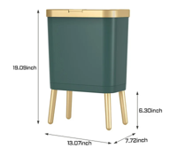 GoldenSlim Moderne Prullenbak met Deksel GoldenSlim Moderne Prullenbak met Deksel