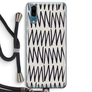 Marrakech Zigzag: Huawei P20 Transparant Hoesje met koord