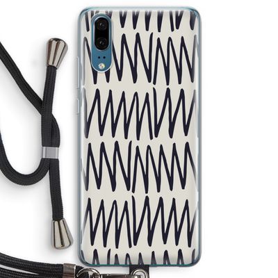 Marrakech Zigzag: Huawei P20 Transparant Hoesje met koord