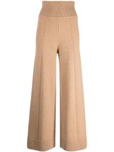 Galvan pantalon en laine à coupe ample - Marron