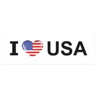I Love USA sticker - 19.6 x 6.5 cm - landen vlaggen - versiering stickers