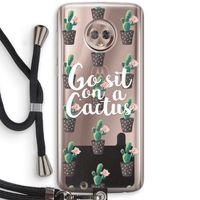 Cactus quote: Motorola Moto G6 Transparant Hoesje met koord