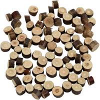 Creativ Company Houtmix, d 7-10 mm, dikte 4-5 mm, 230 gr/ 1 doos
