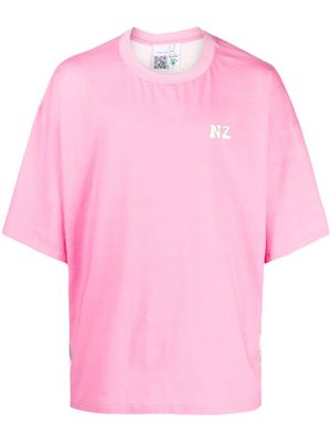 Natasha Zinko t-shirt en coton à logo imprimé - Rose