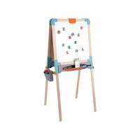 Smoby - Dubbelzijdig houten bord - Krijtleisteen en magnetisch wit - Opvouwbaar - 80 accessoires Smoby - Dubbelzijdig houten bord - Krijtleisteen en magnetisch wit - Opvouwbaar - 80 accessoires