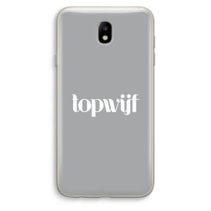 Topwijf Grijs Wit: Samsung Galaxy J7 (2017) Transparant Hoesje