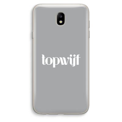 Topwijf Grijs Wit: Samsung Galaxy J7 (2017) Transparant Hoesje