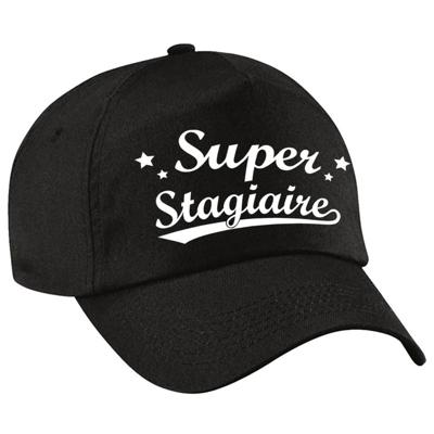 Super stagiaire cadeau petje - baseball cap - zwart - voor dames - bedankt - voor een stagiaire