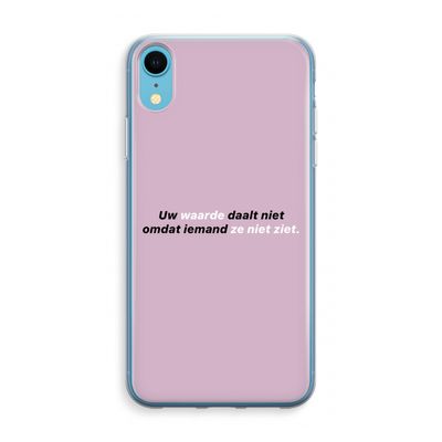 uw waarde daalt niet: iPhone XR Transparant Hoesje