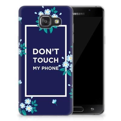 Samsung Galaxy A3 2016 Silicone-hoesje Flowers Blue DTMP Samsung Galaxy A3 2016 Silicone-hoesje Flowers Blue DTMP