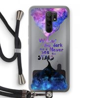 Stars quote: Xiaomi Redmi 9 Transparant Hoesje met koord