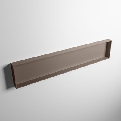 MONDIAZ EASY Nis 149,5x29,5cm in solid surface kleur Smoke | Smoke. 1 vak geschikt voor in- of opbouw