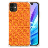 Apple iPhone 11 Doorzichtige Silicone Hoesje Batik Oranje