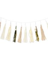 HEMA Slinger met kwastjes wit goud 3m