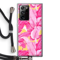 Pink Banana: Samsung Galaxy Note 20 Ultra / Note 20 Ultra 5G Transparant Hoesje met koord