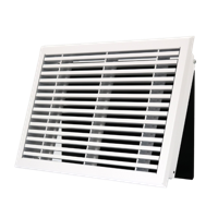 Wandrooster Met Volumeregelaar T.b.v. 300 X 200mm - Staal - Wit Ral9003