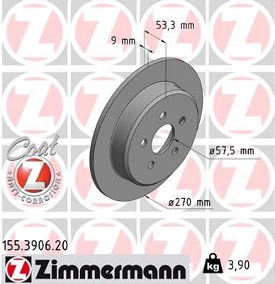 Remschijf Coat Z 155390620