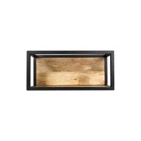 Leen Bakker - HSM Collection Wandbox Levels - Naturel/ - 55x18x25 Cm - IJzer - Zwart