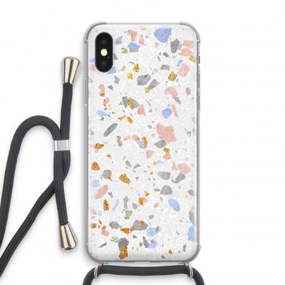 Terrazzo N°8: iPhone XS Transparant Hoesje met koord