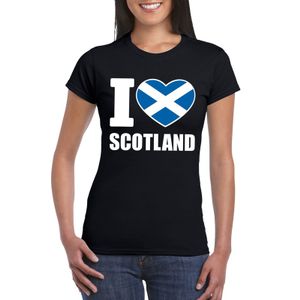 Zwart I love Schotland fan shirt dames 2XL  -