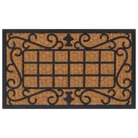 Deurmat rechthoekig 45x75 cm rubber en kokosvezel