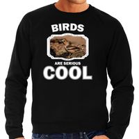 Sweater birds are serious cool zwart heren - vogels/ appelvink vogel trui