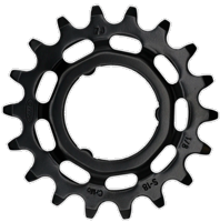 Tandwiel KMC Voor Shimano 18T O-MO Staal 1/8 inch - Zwart