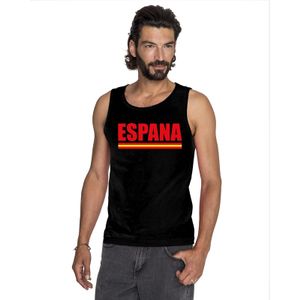 Zwart Spanje supporter singlet shirt/ tanktop heren