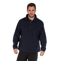 Warme fleece trui Thor grote maten - donkerblauw - voor heren - halsrits - polyester fleece - thumbnail