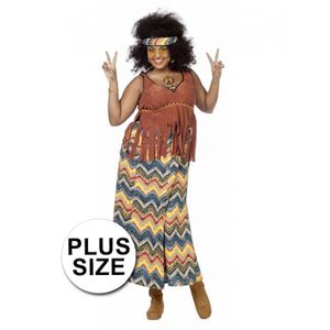 Hippie kostuum voor grote dames 48 (4XL)  -