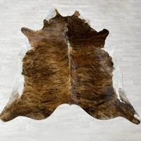 Koeienhuid bruin zwart wit brindle 245x230cm XXL
