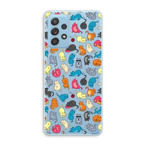 Kleurrijke katten: Samsung Galaxy A73 Transparant Hoesje