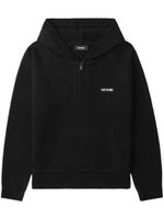 We11done hoodie zippé à logo brodé - Noir