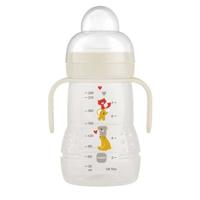 MAM-overgangsfles - 220 ml - vanaf 4 maanden - Zachte antifuite zachte douchekop - Unisex