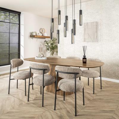 LifestyleFurn Deens Ovale Eettafel 'Kassondra' Mangohout, 215 x 105cm