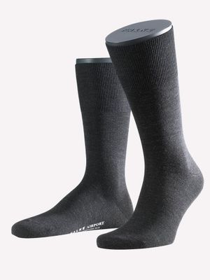 FALKE - Sokken - Airport - Antraciet Melange - 3080, Maat:41-42