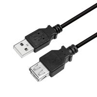 LogiLink CU0011B USB-kabel 3 m USB 2.0 USB A Zwart