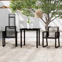3-delige Tuinset zwart