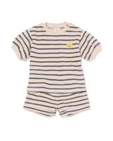 HEMA Newborn Kledingset Badstof Strepen Ecru (ecru)
