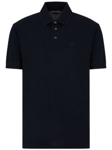 Emporio Armani polo en coton à patch logo - Noir