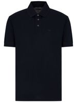 Emporio Armani polo en coton à patch logo - Noir