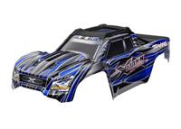 Traxxas - Body, X-Maxx Ultimate, blue (painted, decals applied) (assembled with front & rear body mounts, rear body support, and tailgate protector...