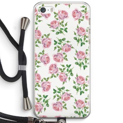 Kleine roosjes: iPhone 5 / 5S / SE Transparant Hoesje met koord