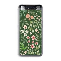 Botanical green sweet flower heaven: Samsung Galaxy A80 Transparant Hoesje