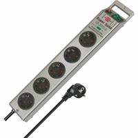 Stopcontactenstrip 5 Tomas met Interruptor Brennenstuhl Super-Solid 3600 W (2,5 m)