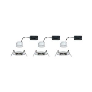 Paulmann Nova Inbouwlamp voor badkamer Set van 3 stuks LED LED 18 W IP44 IJzer (geborsteld)